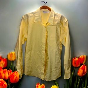 5/$25 Canary yellow Grandmacore buttondown